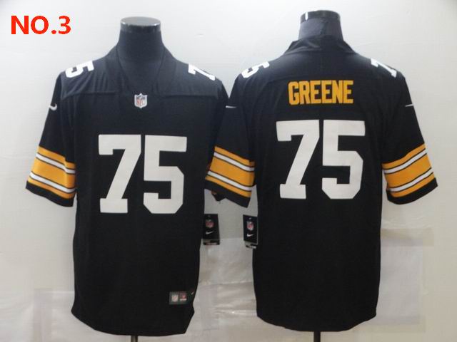 Cheap Men's Pittsburgh Steelers #75 Greene Jerseys-24